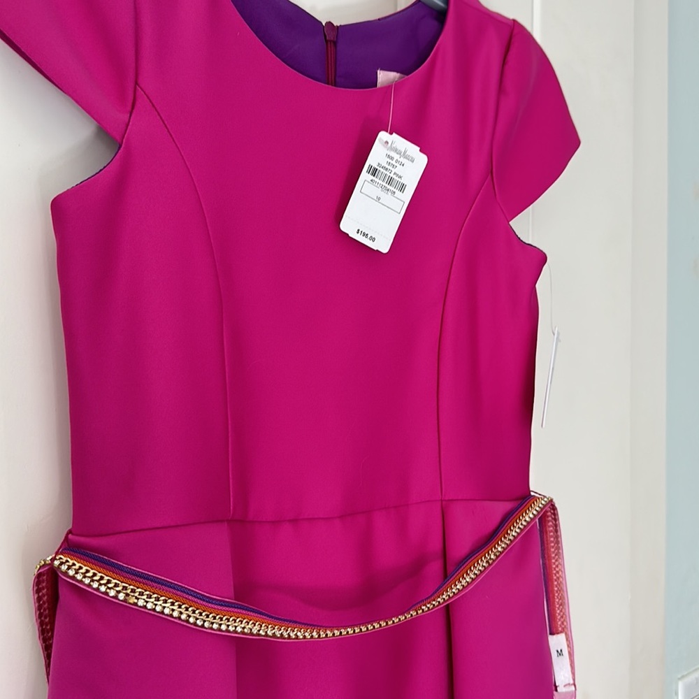 Zoe LTD size 10 fuschia belted dress